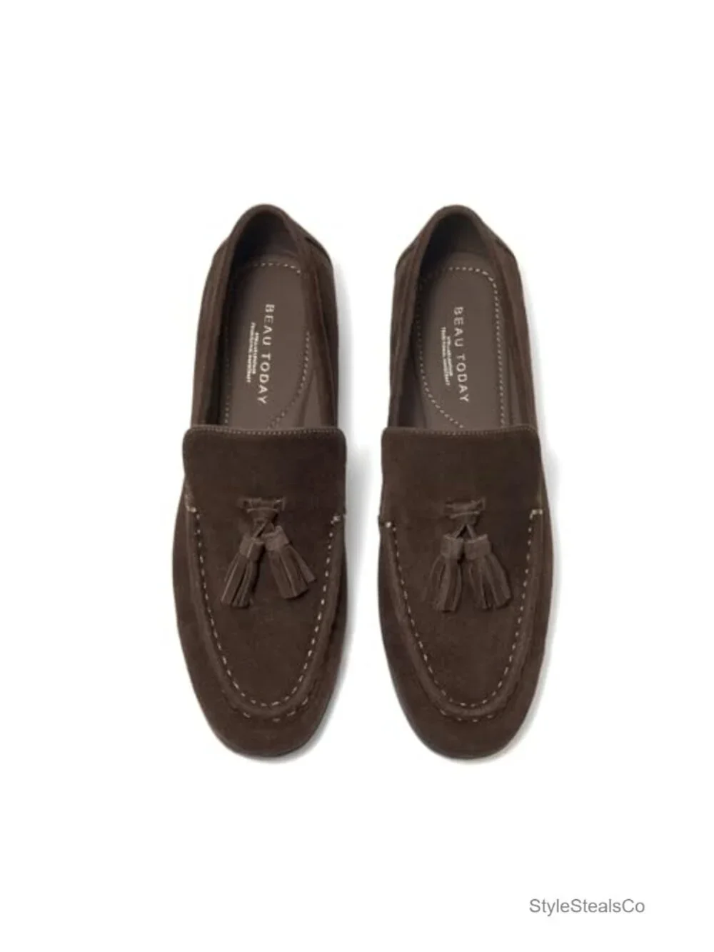 Suede Tassel Loafers Slip On Flats Women Comfortable Lightweight Dress Casual